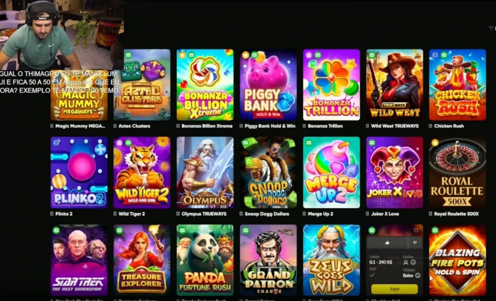 Ambiente moderno de casino online em 2026, com jogos e pagamentos digitais